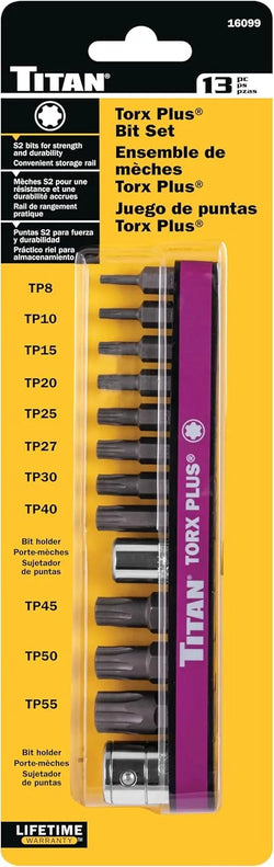 Titan 16099 13-Piece Torx Plus Bit Set