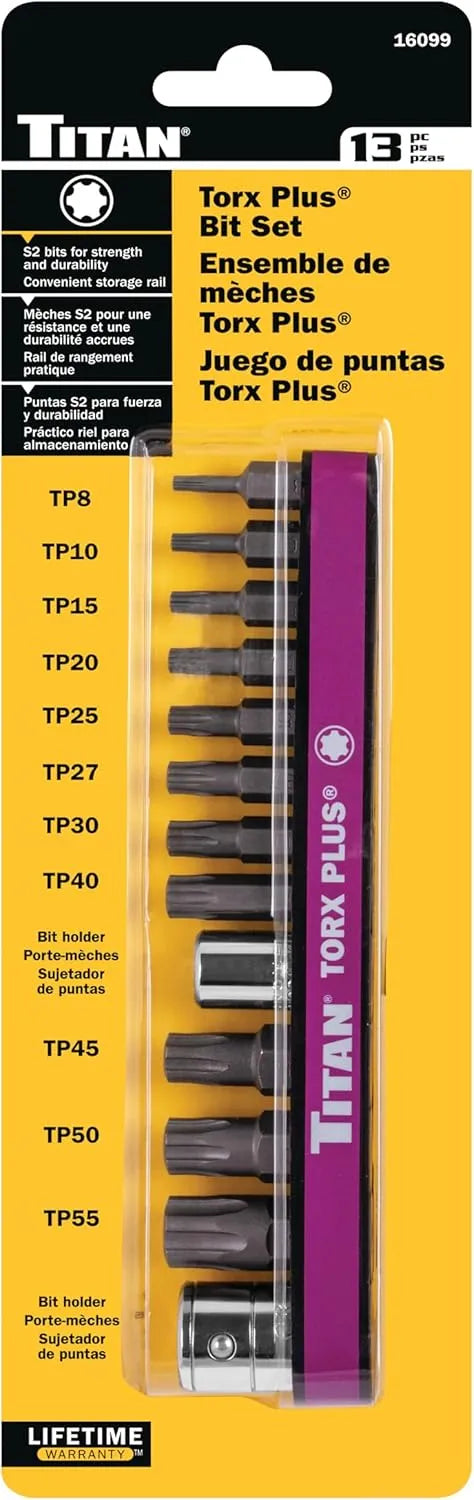 Titan 16099 13-Piece Torx Plus Bit Set