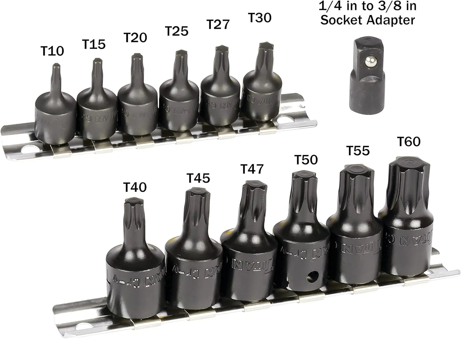 Titan 16190 14-Piece Torx Bit Socket Set
