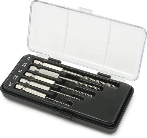 Titan 16505 5-Piece SAE Hex Shank Drill Bit Set