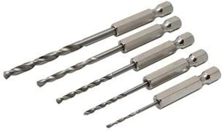 Titan 16505 5-Piece SAE Hex Shank Drill Bit Set