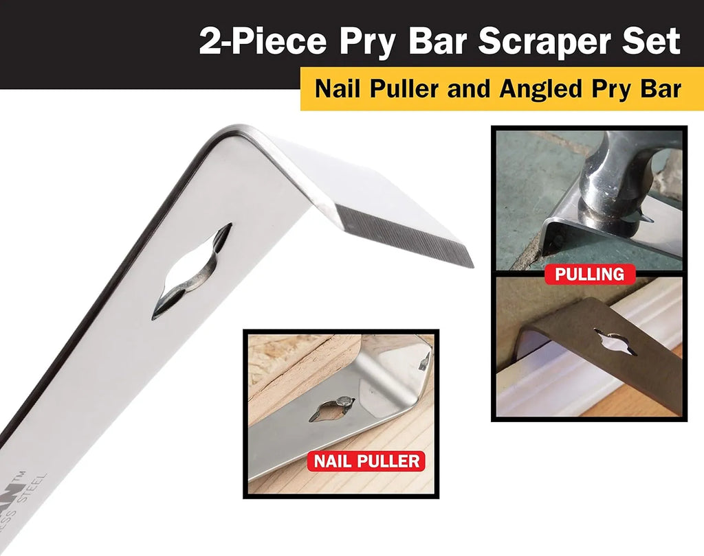 Titan 17005 2-Piece Stainless Pry Bar & Scraper Set