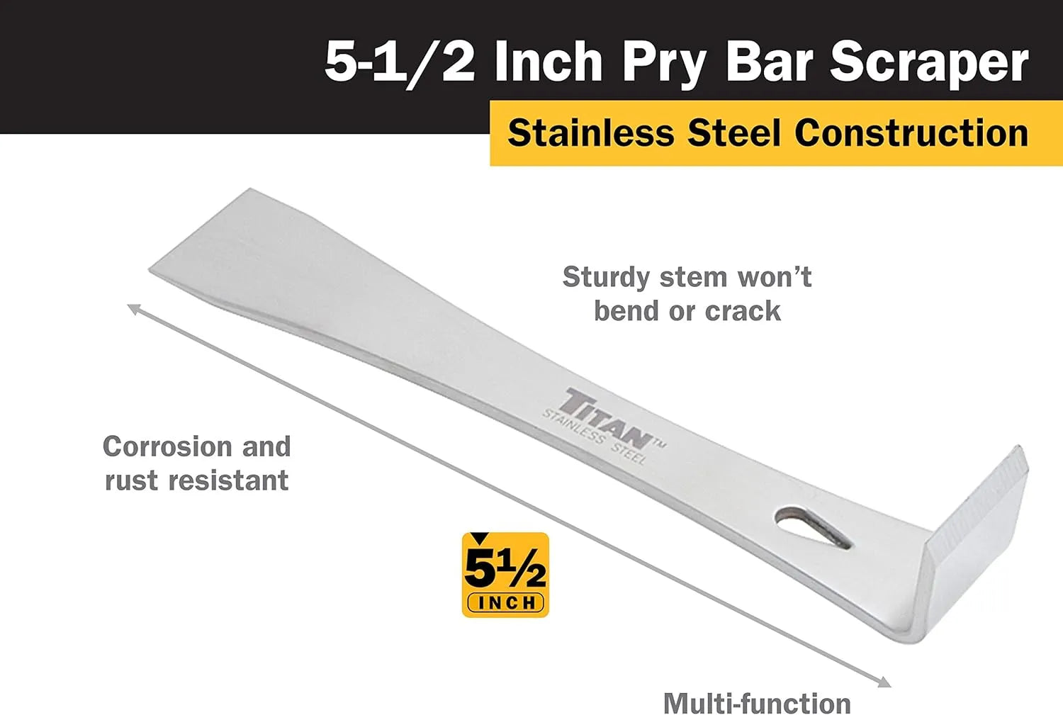 Titan 11505 5-1/2 in. Mini Pry Bar & Scraper