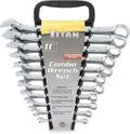 Titan 17311 11-Piece SAE Polished Combination Wrench Set