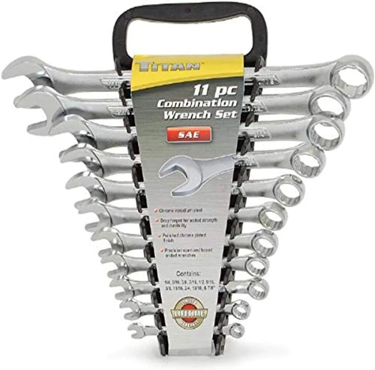 Titan 17327 11-Piece SAE Raised Panel Wrench Set
