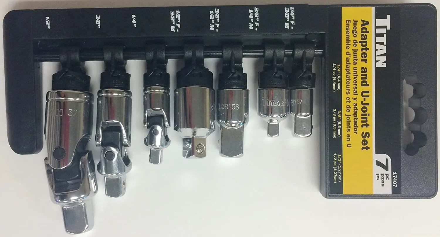 Titan 17408 7-Piece Adapter & Universal Joint Set