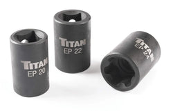 Titan 17414 3-Piece 1/2" Drive External Torx Plus Impact Sockets