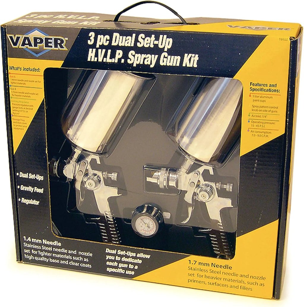 Titan 19100 3-Piece Dual HVLP Spray Gun Kit