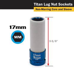 Titan 21091 17 mm 1/2 in. Drive Non-Marring Lug Nut Socket