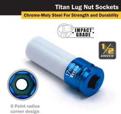 Titan 21091 17 mm 1/2 in. Drive Non-Marring Lug Nut Socket