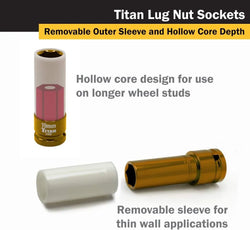 Titan 21092 19 mm 1/2 in. Drive Non-Marring Lug Nut Socket