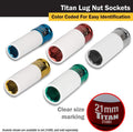 Titan 21093 21 mm 1/2 in. Drive Non-Marring Lug Nut Socket