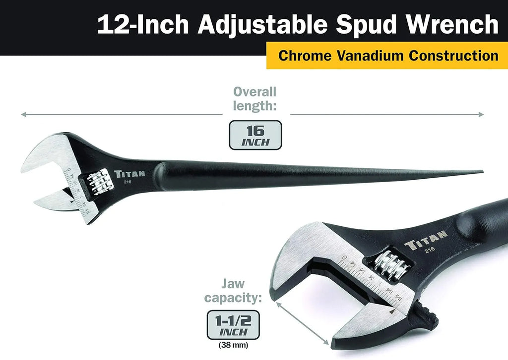 Titan 216 12-Inch Adjustable Construction Wrench