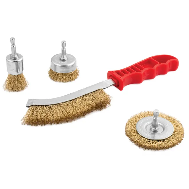 Titan 22209 4-Piece Crimped Wire Brush Set