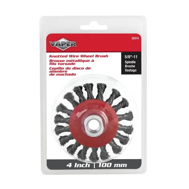 Titan 22214 4 in. Knotted Bevel Wire Wheel