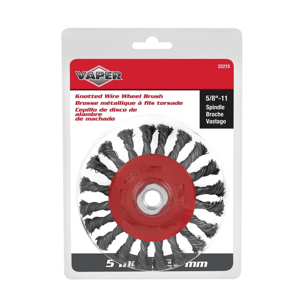 Titan 22215 5 in. Knotted Bevel Wire Wheel