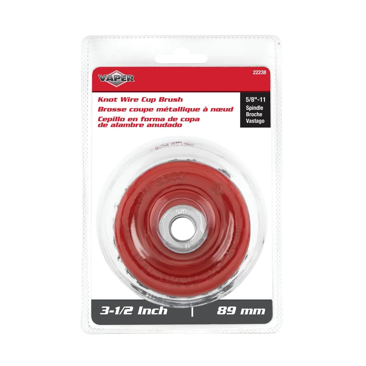 Titan 22238 3-1/2 in. Knotted Wire Cup Brush