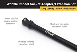 Titan 49003 3-Piece Impact Wobble Socket Adapter Set