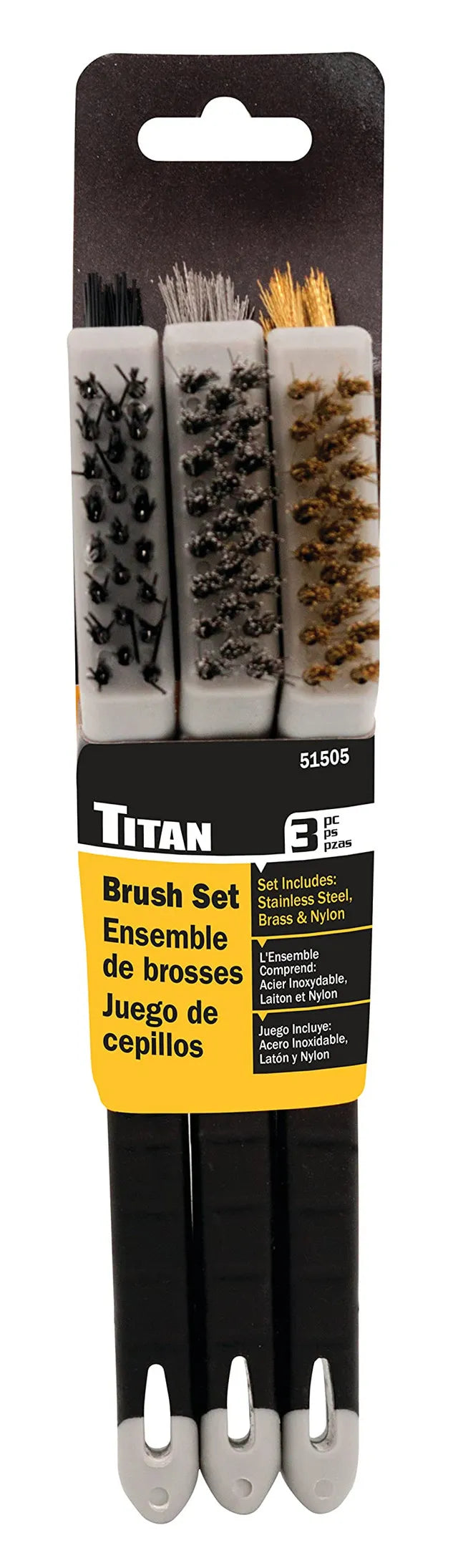 Titan 51505 3-Piece Mini Wire Brush Set