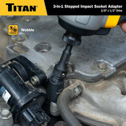 Titan 49005 3/8 & 1/2" Drive 3-in-1 Stepped Impact Socket Adapter