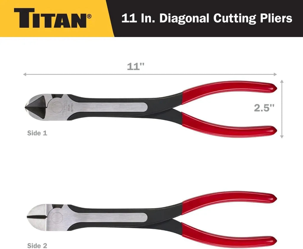 Titan 60780 11 in. Diagonal Cutting Pliers