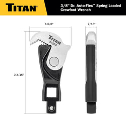 Titan 61203 3/8 in. Drive Spring-Loaded Crowfoot Wrench