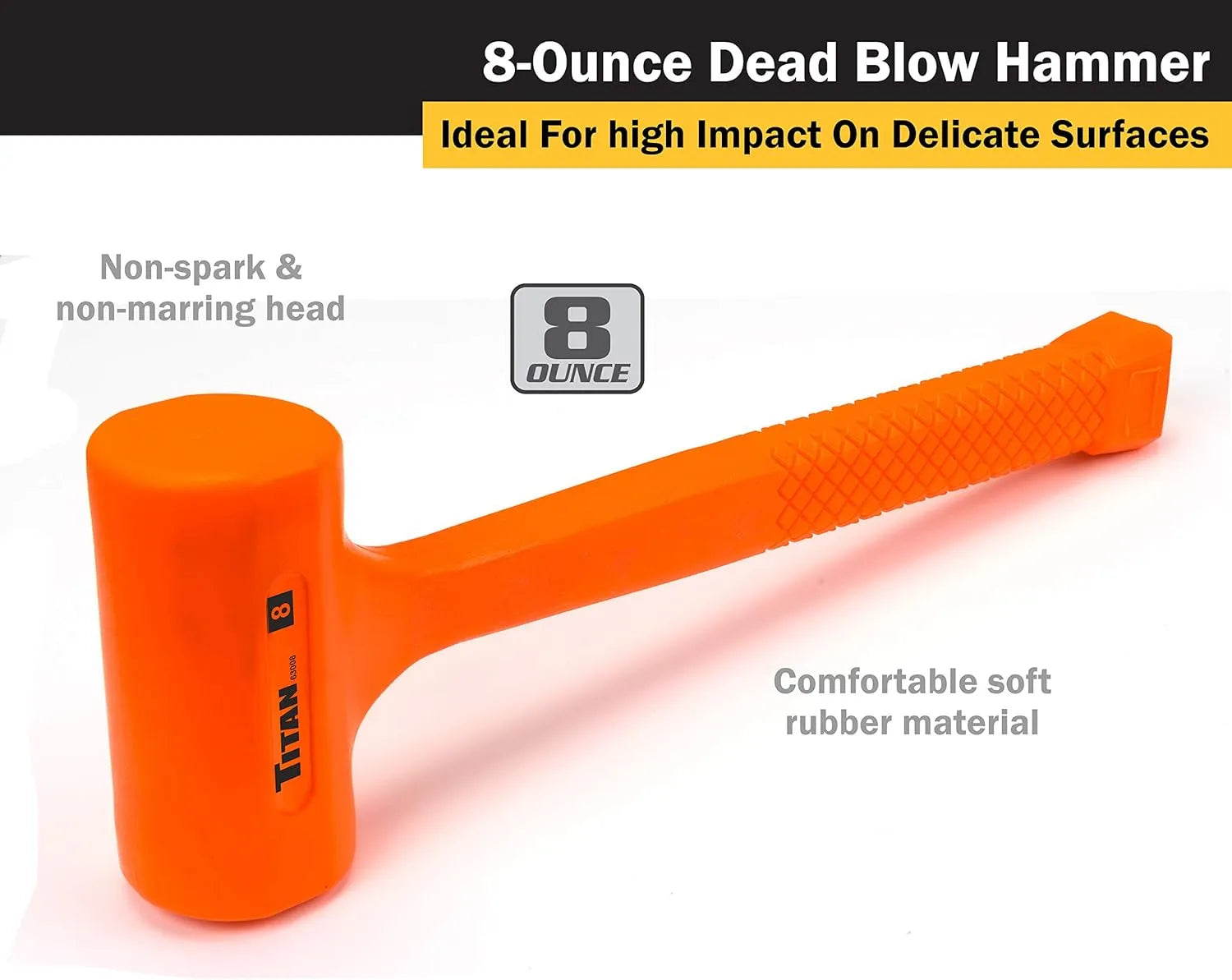 Titan 63008 8 oz Hi-Viz Dead Blow Hammer