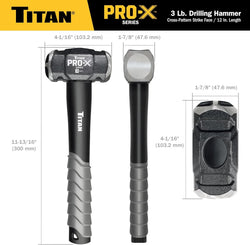 Titan 63013 Pro-X 3 lb. Cross Pattern Drilling Hammer