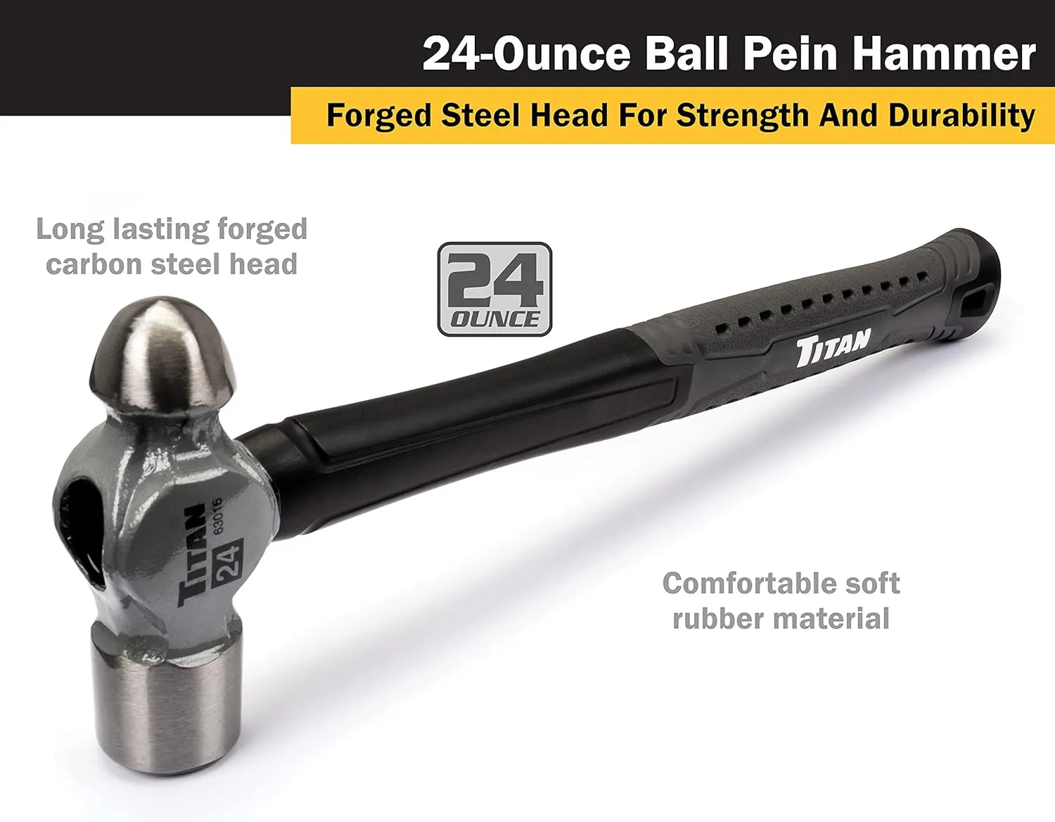 Titan 63016 24 oz Ball Pein Hammer