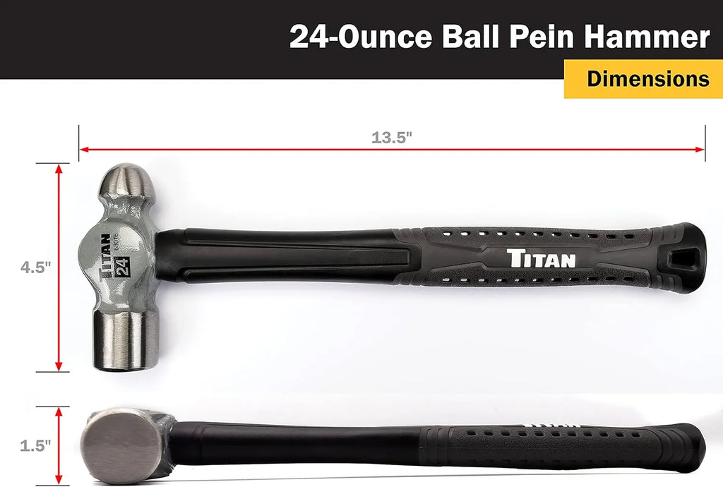 Titan 63016 24 oz Ball Pein Hammer