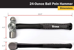 Titan 63016 24 oz Ball Pein Hammer