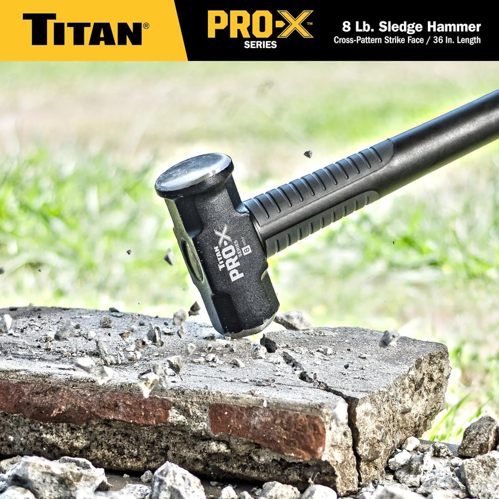 Titan 63018 Pro-X 8 lb. Cross Pattern Sledge Hammer