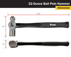 Titan 63024 32 oz Ball Pein Hammer