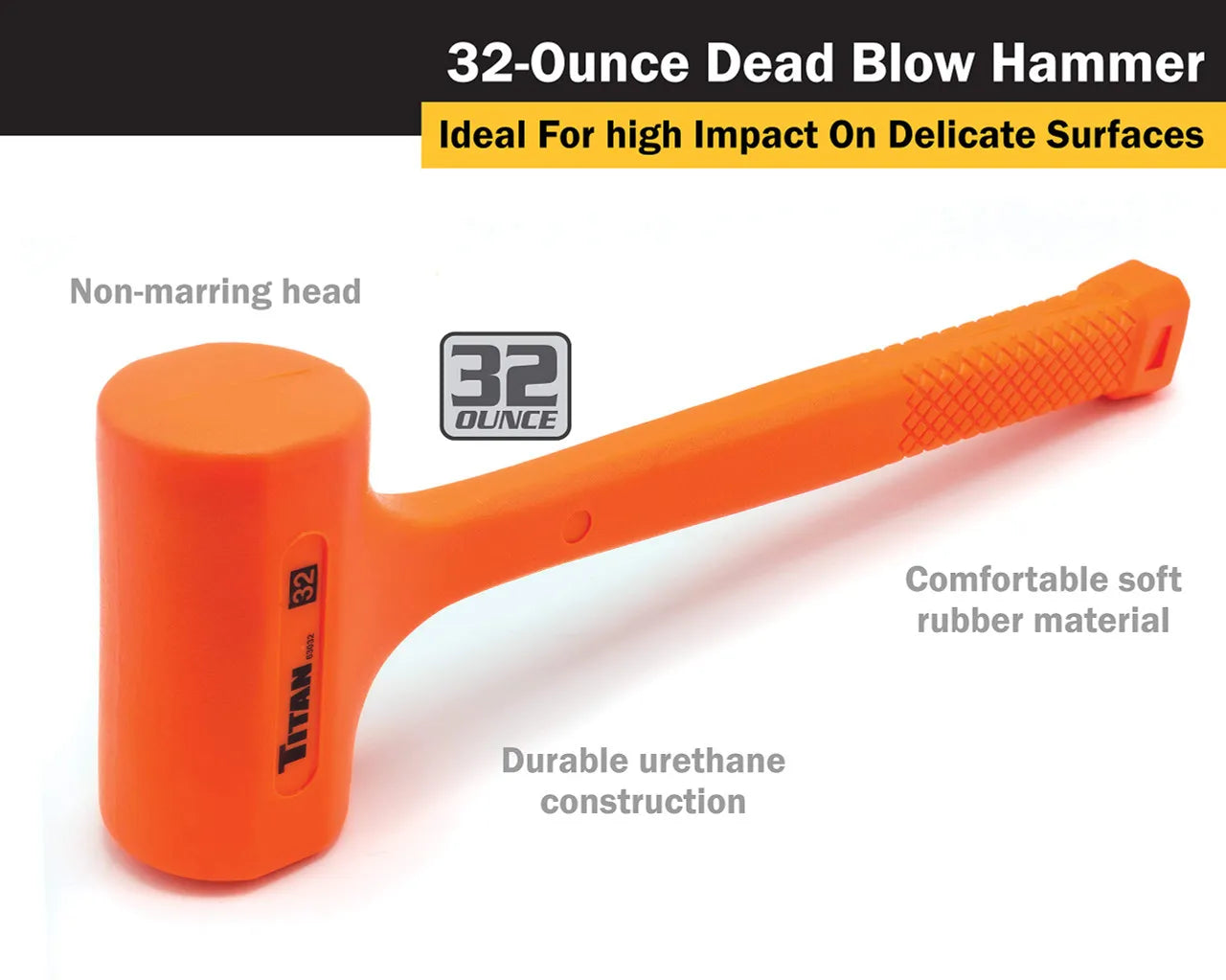 Titan 63032 32 oz Hi-Viz Dead Blow Hammer