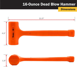 Titan 63116 16 oz Hi-Viz Dead Blow Hammer