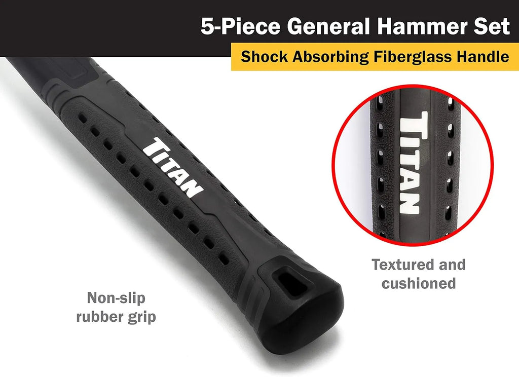 Titan 63125 5-Piece Hammer Set