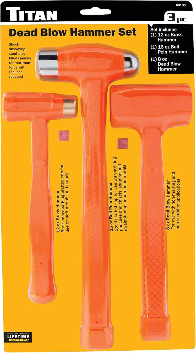 Titan 63133 3-Piece Hi-Viz Dead Blow Hammer Set