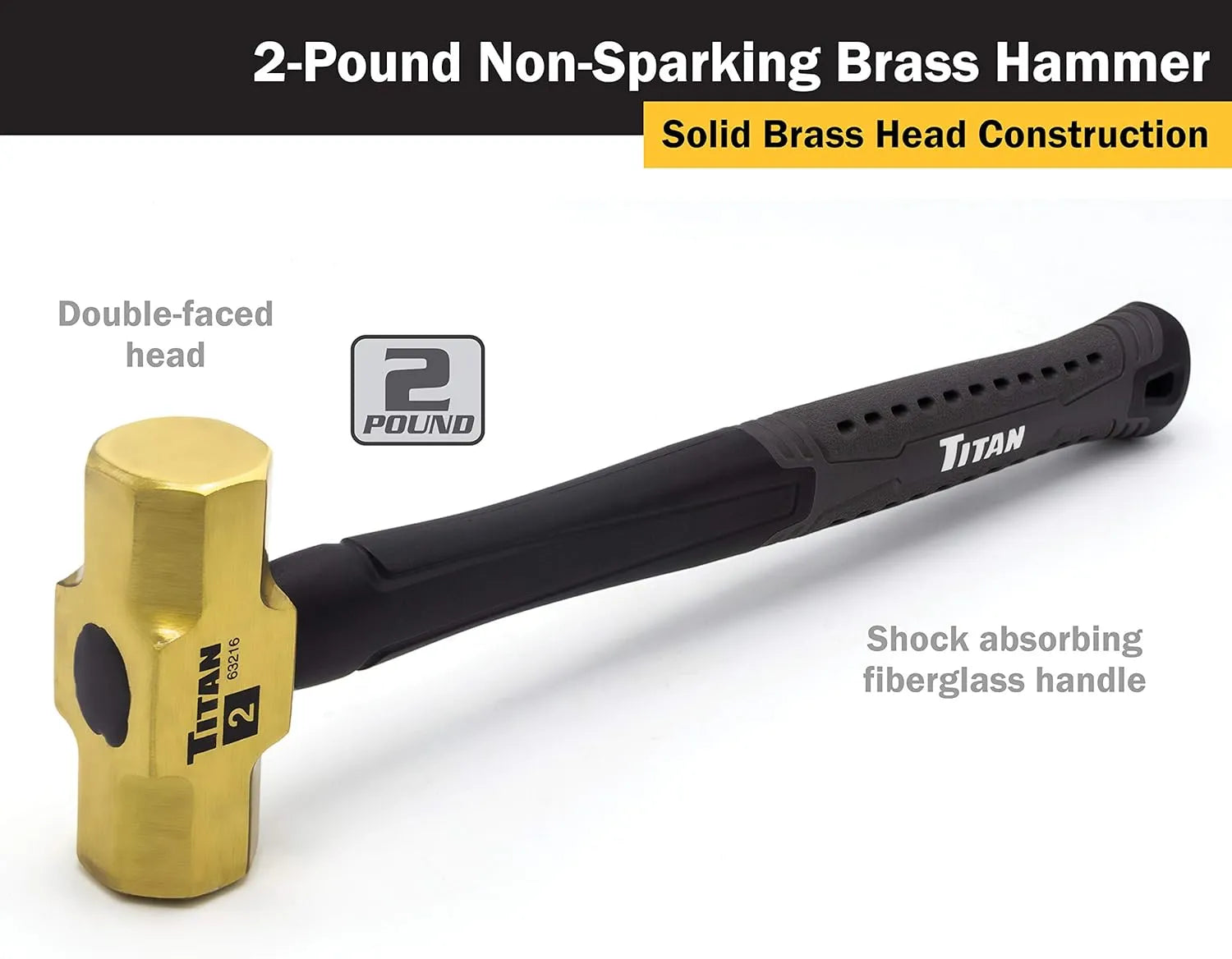 Titan 63216 2 lb. Brass Sledge Hammer