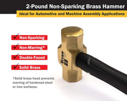 Titan 63216 2 lb. Brass Sledge Hammer
