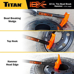 Titan 63610 iDX 10 lb. Indestructible Bead Break Hammer