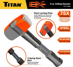 Titan 63614 iDX 4 lb. Indestructible Drilling Hammer