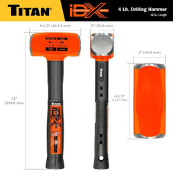 Titan 63614 iDX 4 lb. Indestructible Drilling Hammer