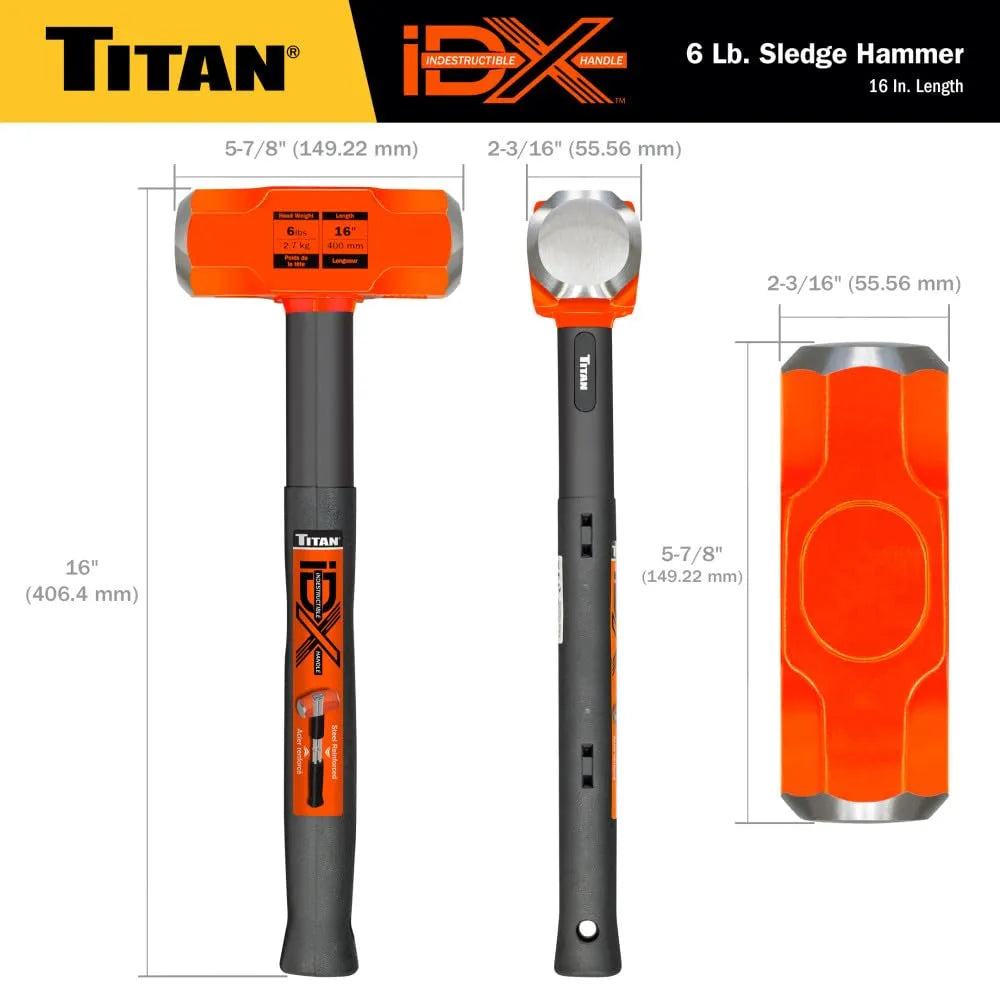 Titan 63616 iDX 6 lb. Indestructible Sledge Hammer