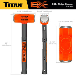 Titan 63616 iDX 6 lb. Indestructible Sledge Hammer