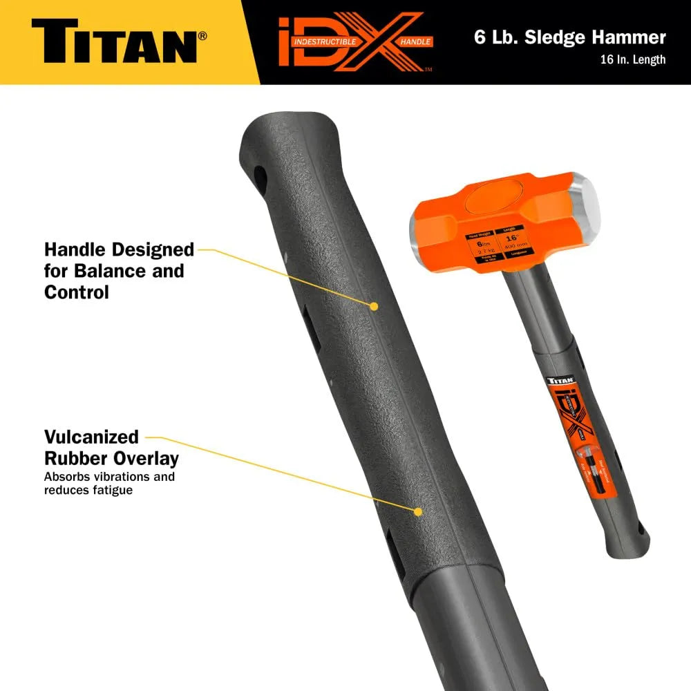 Titan 63616 iDX 6 lb. Indestructible Sledge Hammer