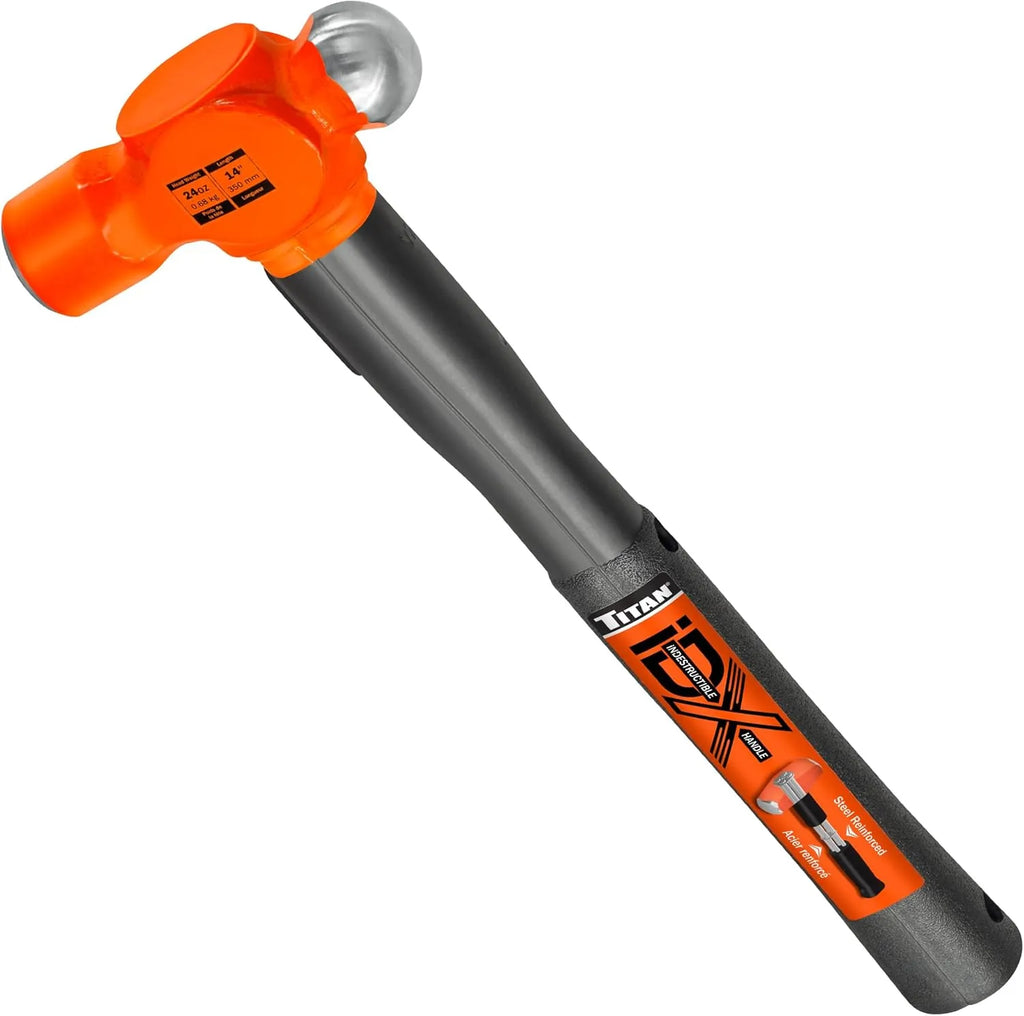 Titan 63624 iDX 24 oz Indestructible Ball Pein Hammer