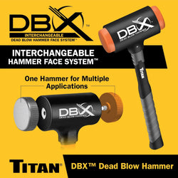 Titan 63628 DBX 28 oz Dead Blow Hammer with Polyurethane Faces