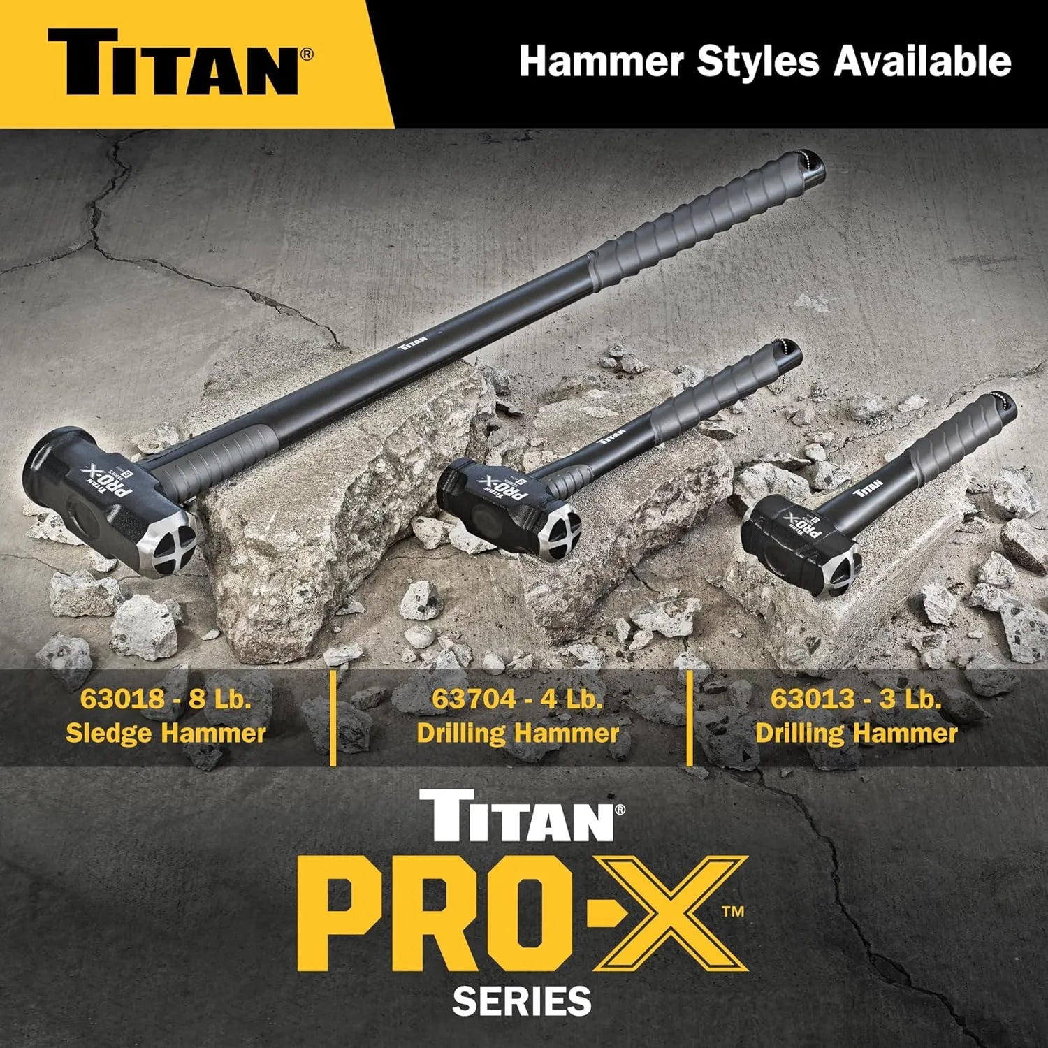 Titan 63704 Pro-X 4 lb. Cross Pattern Drilling Hammer