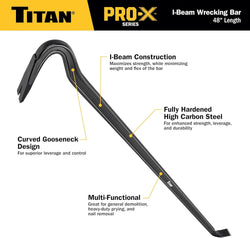 Titan 63800 Pro-X 24-Inch I-Beam Wrecking Bar
