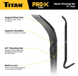 Titan 63800 Pro-X 24-Inch I-Beam Wrecking Bar